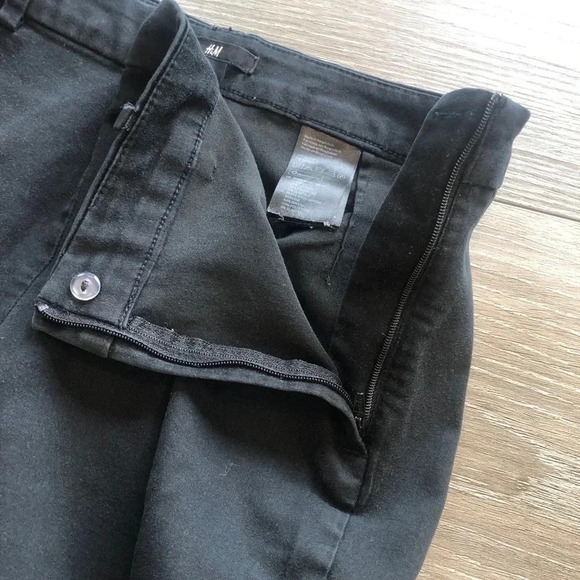 H&M Black Skinny Jeans Dress Pants Ankle Crop Womens Size 8 - Picture 5 of 11